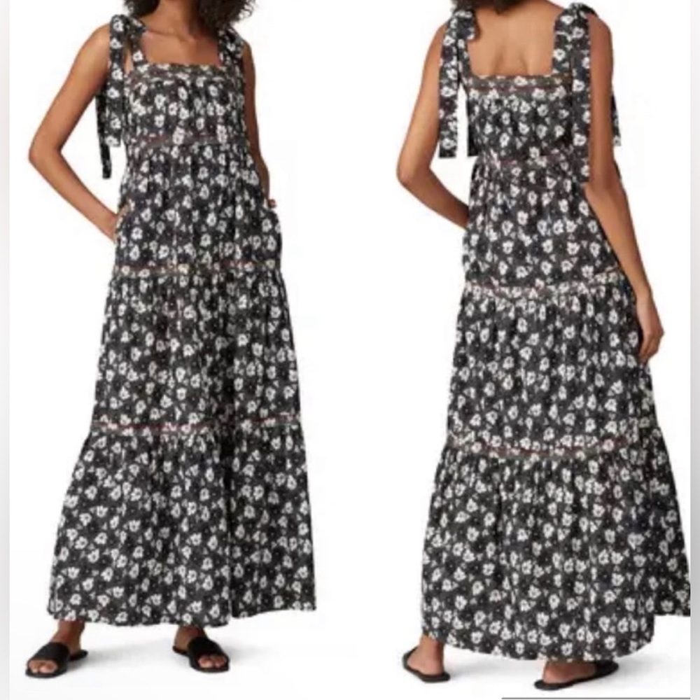 Warm Big Love Floral Tiered Maxi Dress - Cotton - Size 3 (L)